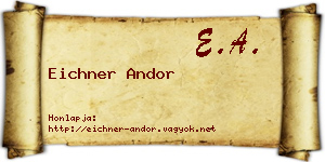 Eichner Andor névjegykártya